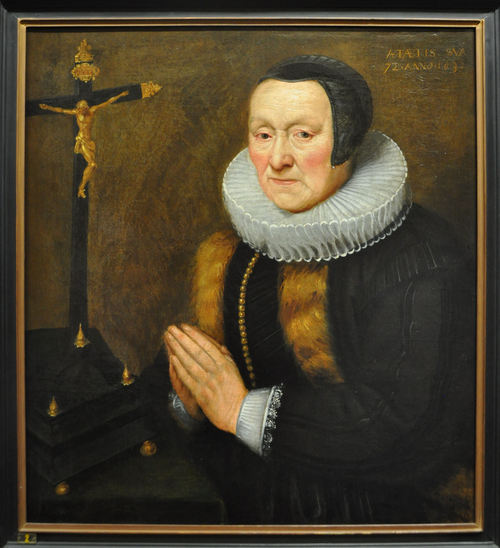 Medaillon uit het processievaandel (gilde van H. Macharius, Laarne) na restauratie